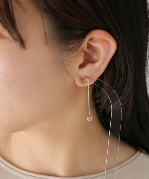 La TOTALITE(ラトータリテ)の「【Ettika/エティカ】heart earrings(ピアス(両耳用)・レディース・ゴールド・FREE)」の8枚目の写真