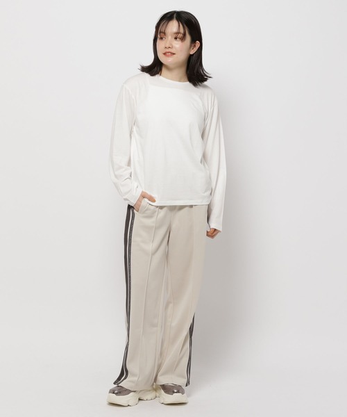 niko and...（ニコアンド）の「ラメサイドラインパンツ（その他パンツ・レディース・アイボリー/チャコール/ネイビー・MEDIUM/LONG）」の6枚目の写真