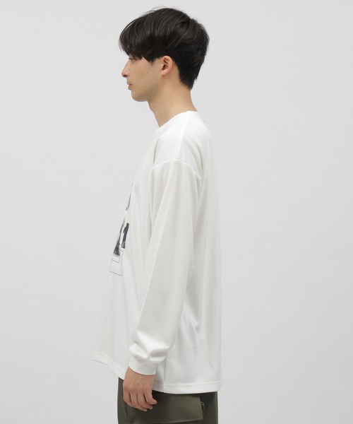 LAKOLE（ラコレ）の「フラワーグラフィック長袖T / 109213（Tシャツ/カットソー・メンズ・ホワイト/ブラック/ライトブルー・MEDIUM/LARGE）」の8枚目の写真