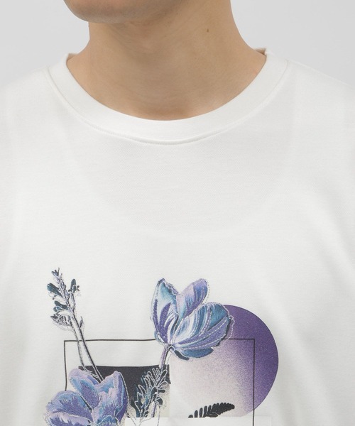 LAKOLE（ラコレ）の「フラワーグラフィック長袖T / 109213（Tシャツ/カットソー・メンズ・ホワイト/ブラック/ライトブルー・MEDIUM/LARGE）」の10枚目の写真