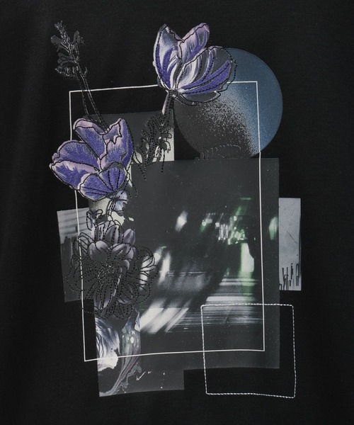 LAKOLE（ラコレ）の「フラワーグラフィック長袖T / 109213（Tシャツ/カットソー・メンズ・ホワイト/ブラック/ライトブルー・MEDIUM/LARGE）」の15枚目の写真