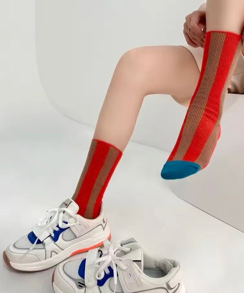 セール】【 Port / ポート 】 マルチカラー ストライプ デザイン