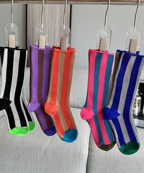 セール】【 Port / ポート 】 マルチカラー ストライプ デザイン