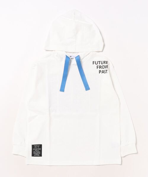F.P（エフピー）の「ドライタッチ天竺フード付きロンＴ（Tシャツ/カットソー・キッズ・ホワイト/ブラック・140cm/150cm/160cm/170cm/130cm）」の10枚目の写真