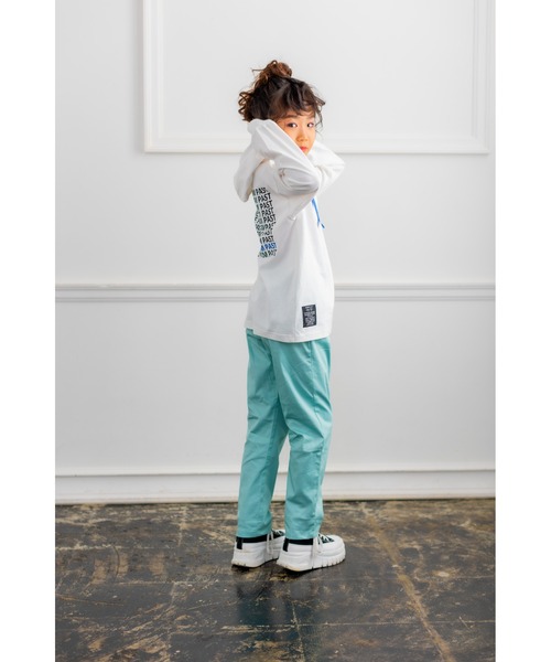 F.P（エフピー）の「ドライタッチ天竺フード付きロンＴ（Tシャツ/カットソー・キッズ・ホワイト/ブラック・140cm/150cm/160cm/170cm/130cm）」の3枚目の写真