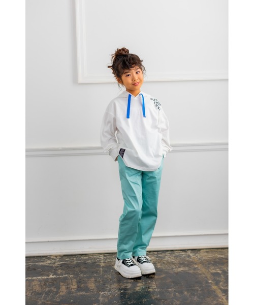 F.P（エフピー）の「ドライタッチ天竺フード付きロンＴ（Tシャツ/カットソー・キッズ・ホワイト/ブラック・140cm/150cm/160cm/170cm/130cm）」の8枚目の写真