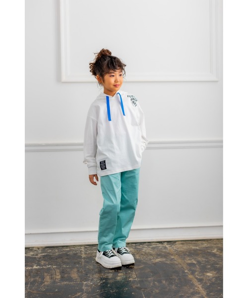 F.P（エフピー）の「ドライタッチ天竺フード付きロンＴ（Tシャツ/カットソー・キッズ・ホワイト/ブラック・140cm/150cm/160cm/170cm/130cm）」の9枚目の写真