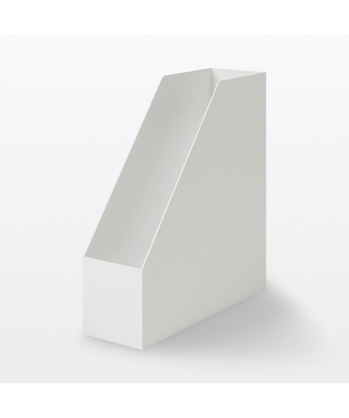 無印良品（ムジルシリョウヒン）の「再生ポリプロピレン入りスタンドファイルボックス　　約幅１０×奥行２７．６×高さ３１．８ｃｍ（収納グッズ・メンズ・ライトグレー系6・FREE）」の2枚目の写真