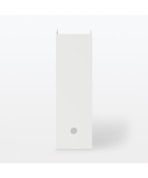 無印良品（ムジルシリョウヒン）の「再生ポリプロピレン入りスタンドファイルボックス　　約幅１０×奥行２７．６×高さ３１．８ｃｍ（収納グッズ・メンズ・ライトグレー系6・FREE）」の3枚目の写真