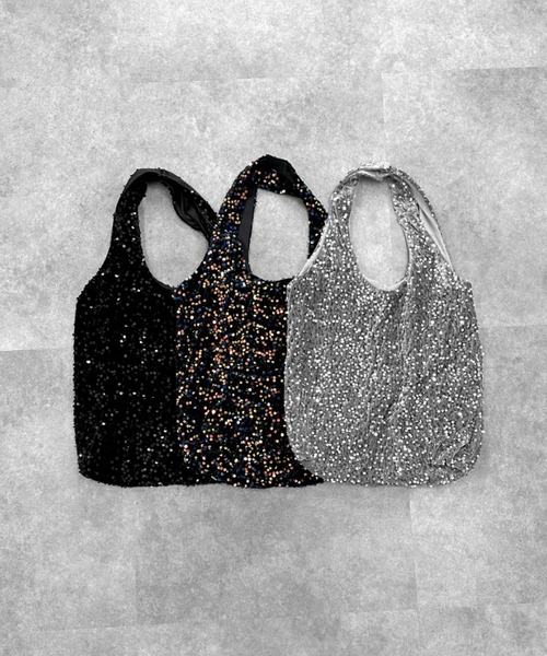 LVEU.(ラブユ.)の「【LVEU.】スパンコールマルシェバッグ / バッグ BAG 鞄 エコバッグ トート スパンコール ベロア ブラック グレー ミックス マルチ ZOZOTOWN限定(エコバッグ/サブバッグ・レディース・マルチ/ブラック/グレー・FREE)」の19枚目の写真