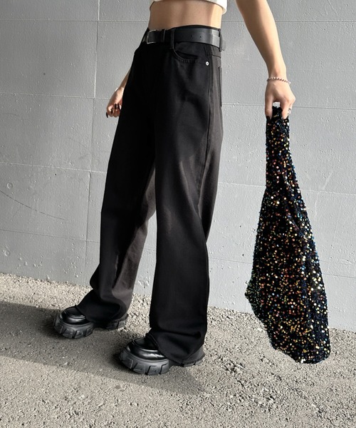 LVEU.(ラブユ.)の「【LVEU.】スパンコールマルシェバッグ / バッグ BAG 鞄 エコバッグ トート スパンコール ベロア ブラック グレー ミックス マルチ ZOZOTOWN限定(エコバッグ/サブバッグ・レディース・マルチ/ブラック/グレー・FREE)」の7枚目の写真