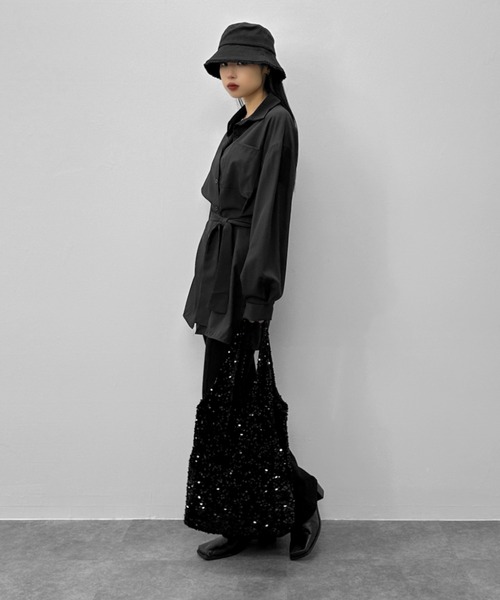 LVEU.(ラブユ.)の「【LVEU.】スパンコールマルシェバッグ / バッグ BAG 鞄 エコバッグ トート スパンコール ベロア ブラック グレー ミックス マルチ ZOZOTOWN限定(エコバッグ/サブバッグ・レディース・マルチ/ブラック/グレー・FREE)」の17枚目の写真