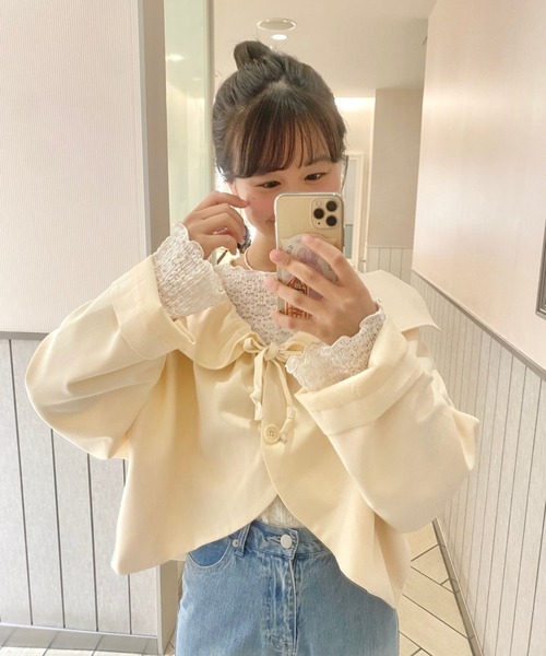 【セール】ペタルトレンチコート（トレンチコート）｜flower（フラワー）