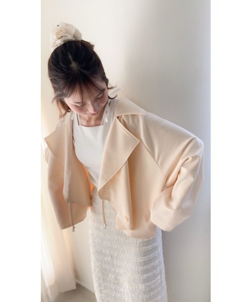 【セール】ペタルトレンチコート（トレンチコート）｜flower（フラワー）