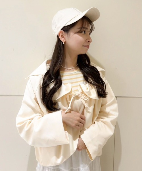 【セール】ペタルトレンチコート（トレンチコート）｜flower（フラワー）