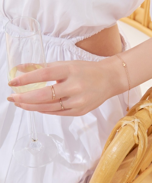 Phoebe(フィービィー)の「【金属アレルギー対応】スウィートハートスライドブレスレット シャンパンゴールド/シンプルチェーン(ブレスレット・レディース・シャンパン・FREE)」の4枚目の写真