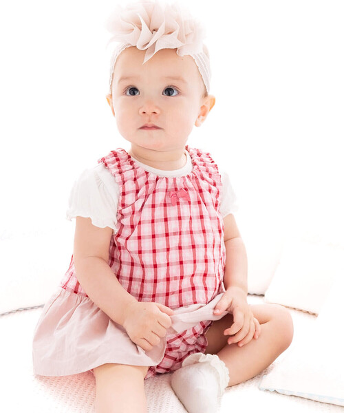 【セール】リップルチェックチュニック (70~90cm)（その他ベビーウェア）｜fillot de bebe reduction（フィヨデュベベルダクティオン）