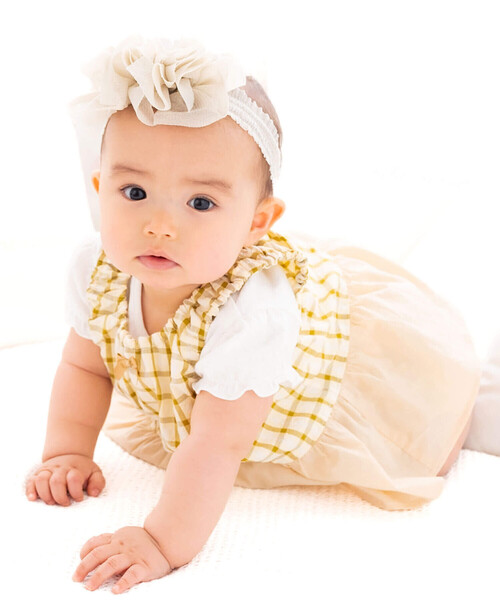 【セール】リップルチェックチュニック (70~90cm)（その他ベビーウェア）｜fillot de bebe reduction（フィヨデュベベルダクティオン）