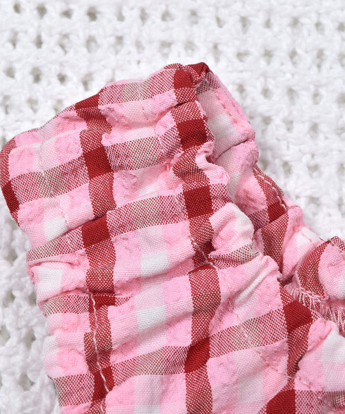 【セール】リップルチェックチュニック (70~90cm)（その他ベビーウェア）｜fillot de bebe reduction（フィヨデュベベルダクティオン）