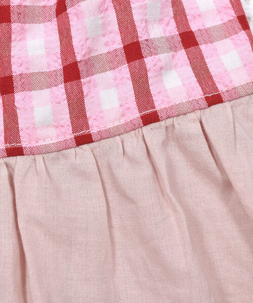 【セール】リップルチェックチュニック (70~90cm)（その他ベビーウェア）｜fillot de bebe reduction（フィヨデュベベルダクティオン）