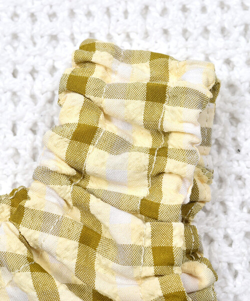 【セール】リップルチェックチュニック (70~90cm)（その他ベビーウェア）｜fillot de bebe reduction（フィヨデュベベルダクティオン）