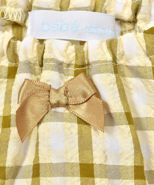 【セール】リップルチェックチュニック (70~90cm)（その他ベビーウェア）｜fillot de bebe reduction（フィヨデュベベルダクティオン）