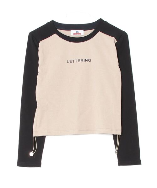 centimeter(センチメーター)の「2way raglan long tee(Tシャツ/カットソー・メンズ・ベージュ/グレー・フリー)」の1枚目の写真