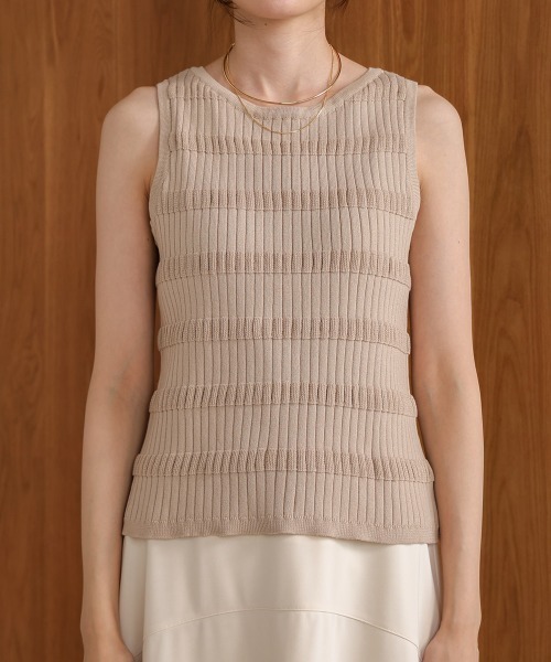 Bab（バブ）の「ニットリブ編みタンクトップ（タンクトップ）」 - WEAR