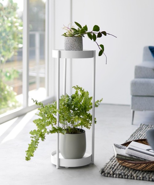 tower キャスター付きプランタースタンド 2段（収納グッズ