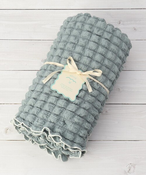 one'sterrace（ワンズテラス）の「◆ポップコーン マルチカバーケット（ブランケット・レディース・ブルー系その他7/アイボリー系8・99）」の3枚目の写真