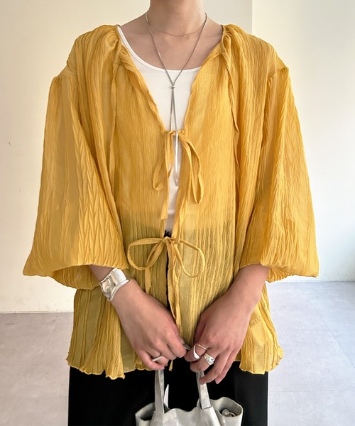 SHENERY（シーナリー）の「2WAY楊柳リボンブラウス（シャツ/ブラウス