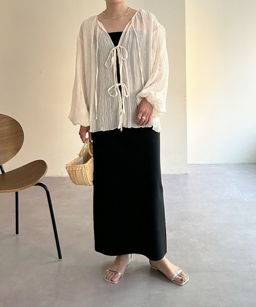 SHENERY シーナリー リボンブラウス SHENERY（シーナリー）の「2WAY楊柳リボンブラウス（シャツ/ブラウス