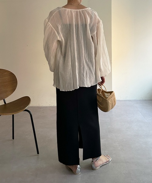 SHENERY（シーナリー）の「2WAY楊柳リボンブラウス（シャツ/ブラウス