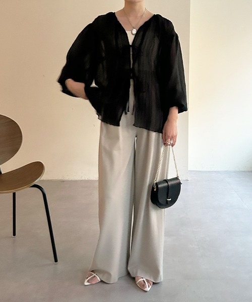 SHENERY シーナリー リボンブラウス SHENERY（シーナリー）の「2WAY楊柳リボンブラウス（シャツ/ブラウス