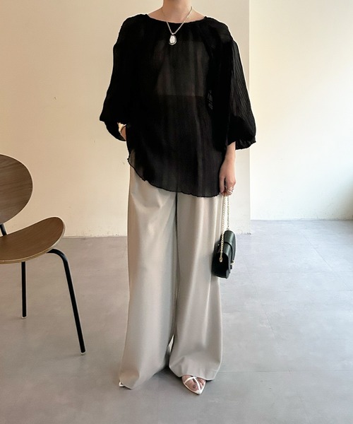 SHENERY シーナリー リボンブラウス SHENERY（シーナリー）の「2WAY楊柳リボンブラウス（シャツ/ブラウス