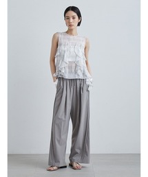 25980コ[ミースロエ] washableペーパーバッグワイドパンツ1