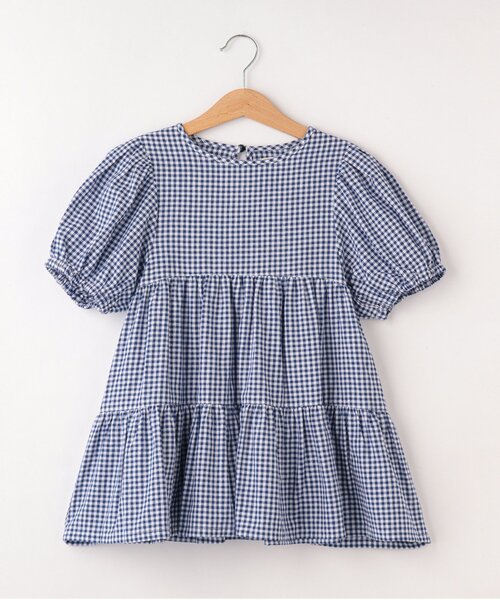 SHOO・LA・RUE（シューラルー）の「◆【110-140cm】フレンチリネンブレンド ティアードチュニック（チュニック・キッズ・ホワイト/ブラック系1/ネイビー/ブルー系その他3・11/12/13/14）」の5枚目の写真