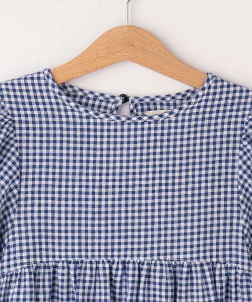SHOO・LA・RUE（シューラルー）の「◆【110-140cm】フレンチリネンブレンド ティアードチュニック（チュニック・キッズ・ホワイト/ブラック系1/ネイビー/ブルー系その他3・11/12/13/14）」の7枚目の写真