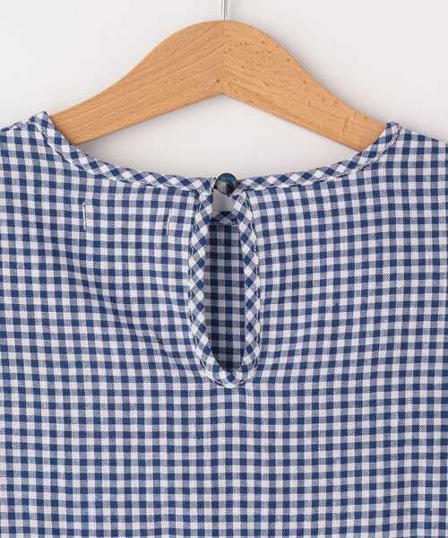 SHOO・LA・RUE（シューラルー）の「◆【110-140cm】フレンチリネンブレンド ティアードチュニック（チュニック・キッズ・ホワイト/ブラック系1/ネイビー/ブルー系その他3・11/12/13/14）」の8枚目の写真