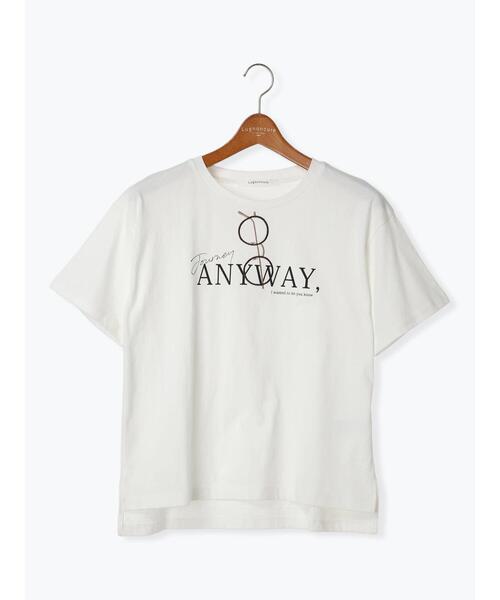 Lugnoncure(ルノンキュール)の「メガネ刺繍Tシャツ(Tシャツ/カットソー・レディース・チャコールグレー/オフホワイト/サックスブルー/ベージュ・F)」の19枚目の写真