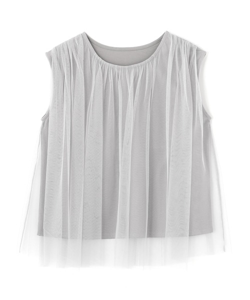 セール】◇〈washable〉ボリュームチュールトップス（T