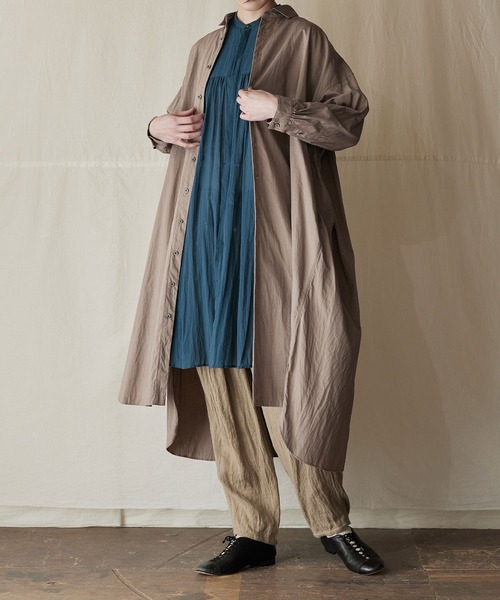 suzuki takayuki weather-cloth shirt グレー suzuki takayuki（スズキタカユキ）の「weather-cloth shirt