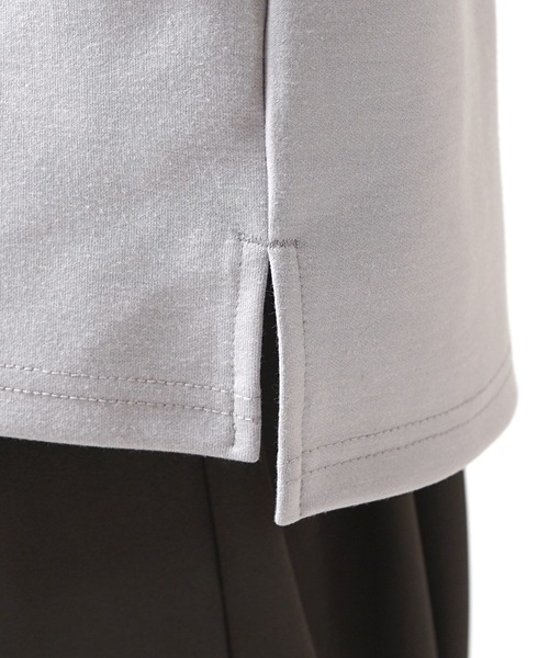 Confirm(コンファーム)の「ナチュラルドレープ ビッグシルエット 無地 / 切替 とろみポンチ半袖Tシャツ カットソー【Confirm】(Tシャツ/カットソー・メンズ・ミント/ブラック×グレー/ホワイト/ブラック/サックスブルー/ホワイト×ブラック/ホワイト×グリーン/グレー/チャコールグレー・M/L)」の22枚目の写真