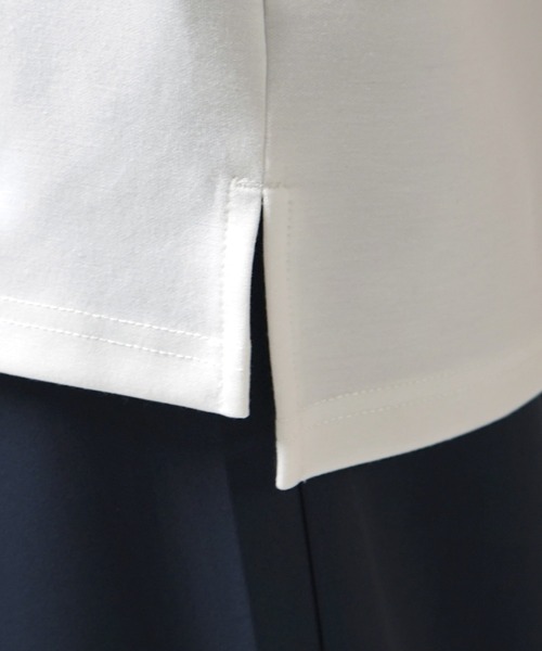 Confirm(コンファーム)の「ナチュラルドレープ ビッグシルエット 無地 / 切替 とろみポンチ半袖Tシャツ カットソー【Confirm】(Tシャツ/カットソー・メンズ・ミント/ブラック×グレー/ホワイト/ブラック/サックスブルー/ホワイト×ブラック/ホワイト×グリーン/グレー/チャコールグレー・M/L)」の18枚目の写真