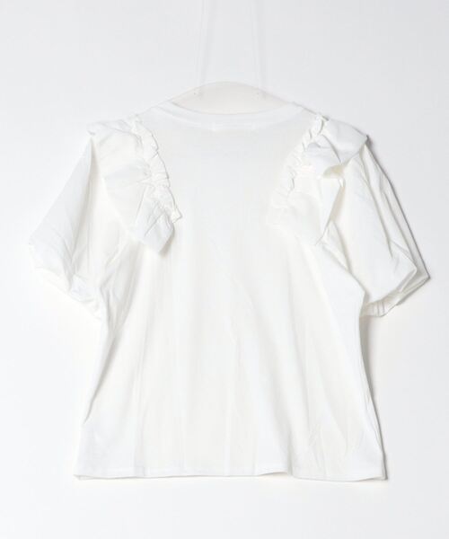 Dream garden（ドリームガーデン）の「肩フリルバルーンスリーブTシャツ（Tシャツ/カットソー・レディース・ホワイト/ブラック・XL/S/L/M）」の3枚目の写真