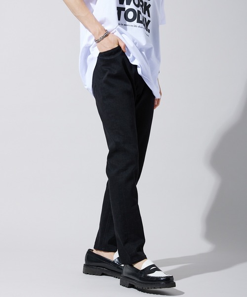 JOURNAL STANDARD（ジャーナルスタンダード）の「マルチサイズ_【ZOZO限定】DENIM SKINNY PANTS / スキニーデニム（デニムパンツ・メンズ・ワンウォッシュ/ブラック・マルチサイズ）」の9枚目の写真