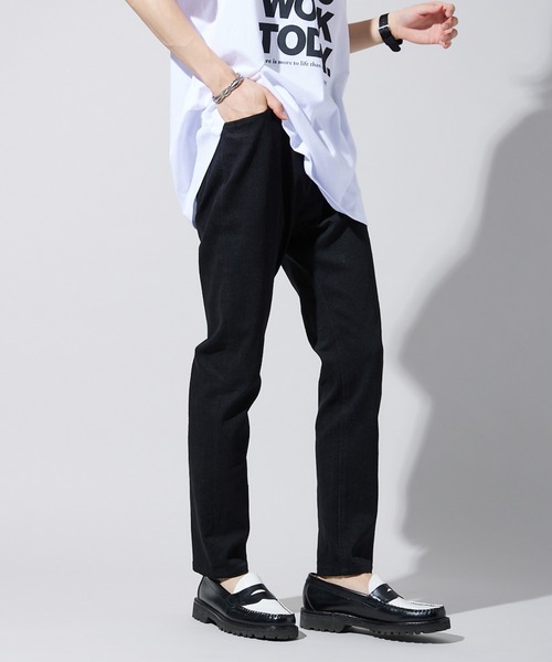 JOURNAL STANDARD（ジャーナルスタンダード）の「マルチサイズ_【ZOZO限定】DENIM SKINNY PANTS / スキニーデニム（デニムパンツ・メンズ・ワンウォッシュ/ブラック・マルチサイズ）」の8枚目の写真