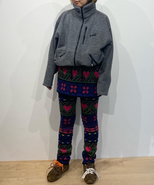 HOLIDAY(ホリデイ)の「CLASSIC FLEECE ZIP UP JACKET クラシックフリースジップアップジャケット(ブルゾン・レディース・グレー・ONE SIZE)」の10枚目の写真