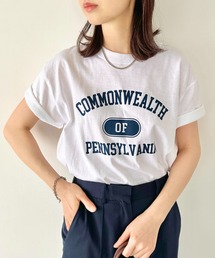 Niell | 【WEB限定】カレッジロゴ プリントTシャツ アーチロゴ 半袖T 無地 オーバーサイズ(Tシャツ/カットソー)
