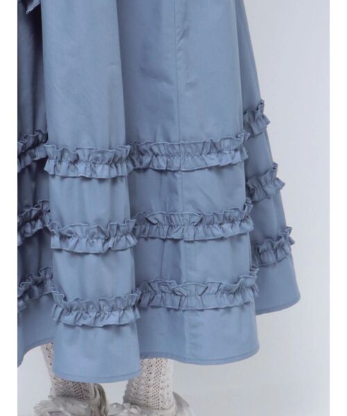 merry jenny(メリージェニー)の「フリルフリルドロストワンピース(ワンピース・レディース・ブルー/オフホワイト・FREE)」の20枚目の写真